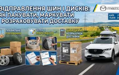 Відправлення шин і дисків: пакування, маркування та розрахунок доставки